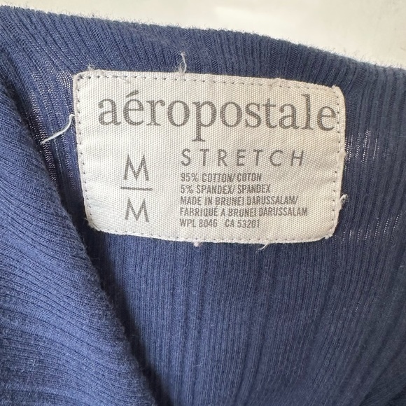 Y2K Aeropostale Lace Trim Henley Babydoll Cami Tank Top Size Medium - Picture 5 of 6